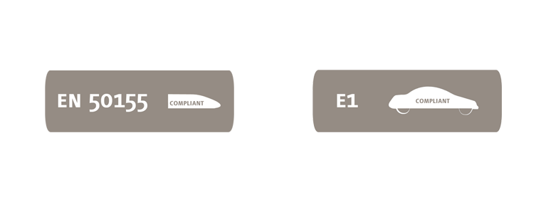 Logos EN 50155 und E1 konform